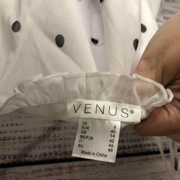 VENUS White Polka Dot Top - Picture 5 of 12